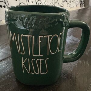 Rae Dunn Green Mug with White Text